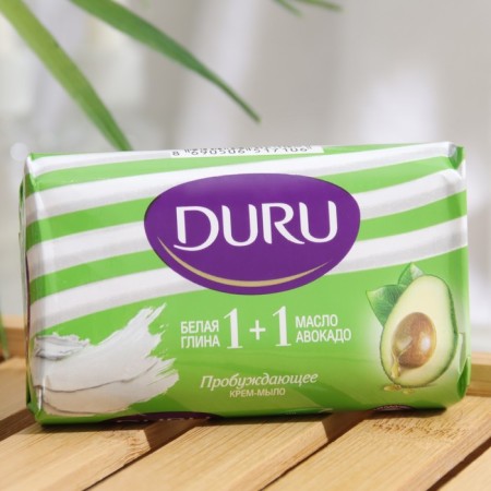 Soap Duru, 1+1, clay & avocado oil, 80 g