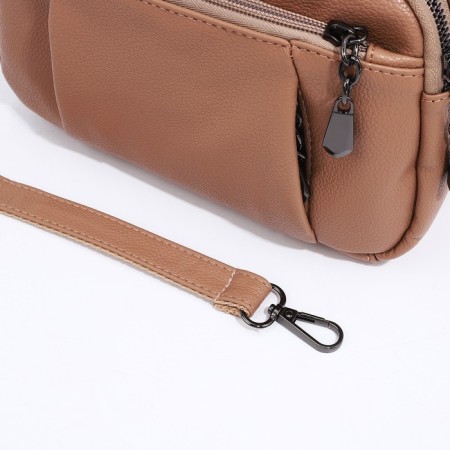 Cross-Bodi Bag on a zipper, beige color-6