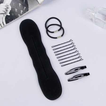 Set for creating a hairstyle (twister, 8 invisibles, 2 elastic bands)-1