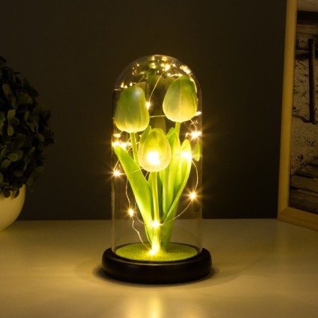 Spinker "Tulips" LED 3HAAA green 10.5x10.5x22cm-1
