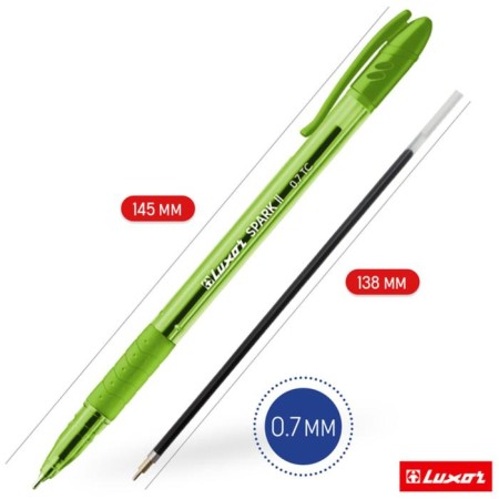 Ballic handle Luxor Spark LL, node 0.7 mm, flu, hull mix-2