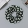 Hair elastic band "Orbit" Stains, 12 cm, green