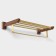 Shelf with a holder for towels Stölz Hölzern Premiere, walnut wood, aluminum
