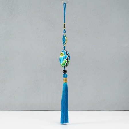Suspension Textile "Lotus" Blue 2x10x29 cm-1
