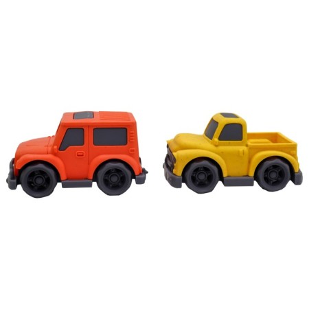 Eco-machine Funky Toys "Truck", with two machines, green color, 30 cm-6