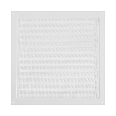 Ventilation grate Zein luxury RM2525, 250 x 250 mm, with a grid, metal, white-5