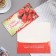 Money envelope "Happy Birthday!" roses, red background, green tone, 17x8.8 cm