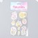 Cardboard sticker 2 layers "Easter bunnies and chickens" 17x12 cm