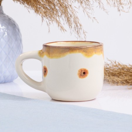 Mug "Form" 0.2l / 7.5x8.5cm, caramel-1