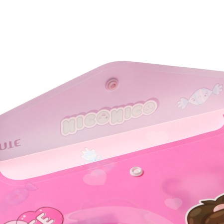 A5 Convert folder, on the button, 240 x 180mm, 180MKM, DEVENTE NICO, foil embossing, mix-4