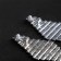 Clips "Party" Triangle, white color in silver