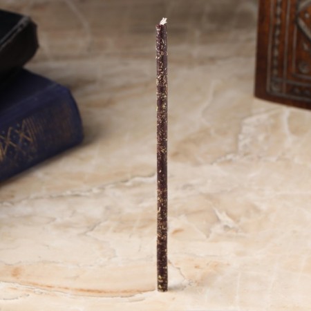 Candle magic wax "restoration of energy", with thyme, 16x0.6 cm, black-1