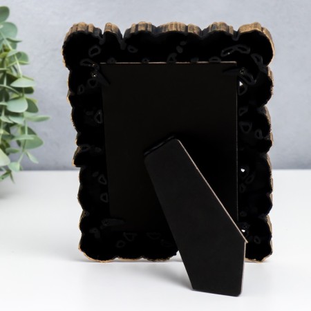 Photo frame plastic 10x15 cm "Leaves-faith" dark gold 20x14.5 cm-3