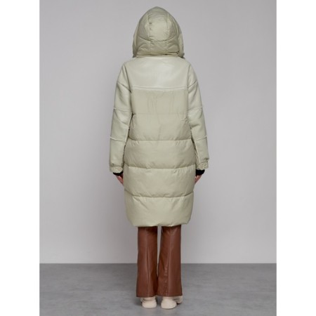 Coat insulated winter female, size 46, color light green-3
