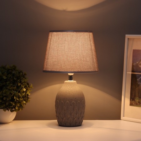 Table lamp "Cocoa" 1x40W E14 gray 20x20x34cm-1