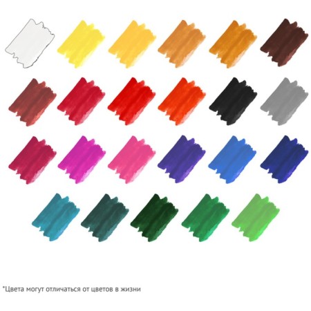 Watercolor 24 colors Gamma "Bee", honey, without brush, plastic, euro suspension 212035-4