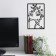 Panel interior metal "Abstraction. Girl in flowers" Black 30x45 cm