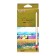 Pencils 12 colors, in a cardboard box, hexagonal, gold, wooden, landscape.