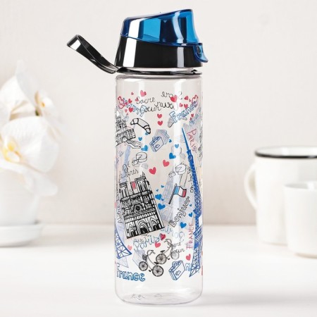 Plastic water bottle "Paris", 750 ml-1