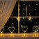 Garland “fringe” 2.4 × 0.9 m with nozzles “heart”, ip20, transparent thread, 186 LED, glow warm white, 8 modes, 220 V