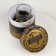 A cup holder with a glass “February 23”, 12.5 x 12.5 x 13 cm