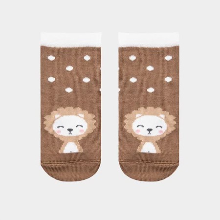 Children's socks, color light gray caramel, size 8