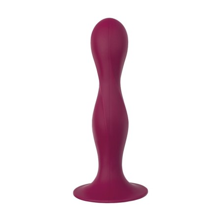 Satiffyer Double Ball-R phallimitator, 18 cm, silicone, red color-1