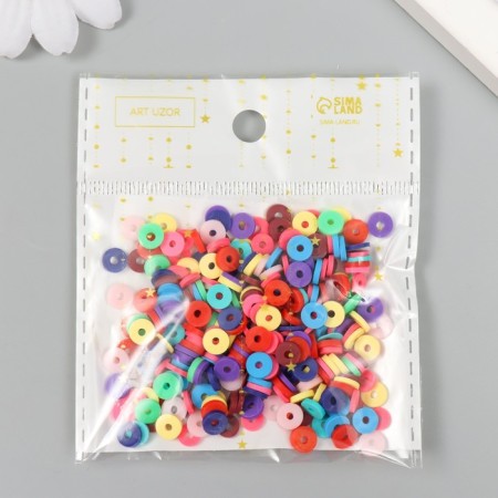 Beads for PVC Creativity "Ring Pink-violet" set ≈ 330 pcs 0.1x0.6x0.6 cm-2
