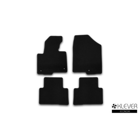 Rugs in the Klever Econom Hyundai Santa Fe automatic transmission 2012-2016, cross., 4 pcs. (textile)