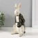 Polystone souvenir "White hare in a tuxedo with a cylinder" 11x11x24 cm