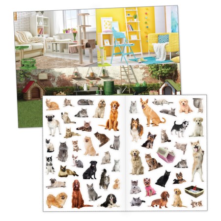 Reusable stickers Set "Such different animals", A4, 2 pcs.-3