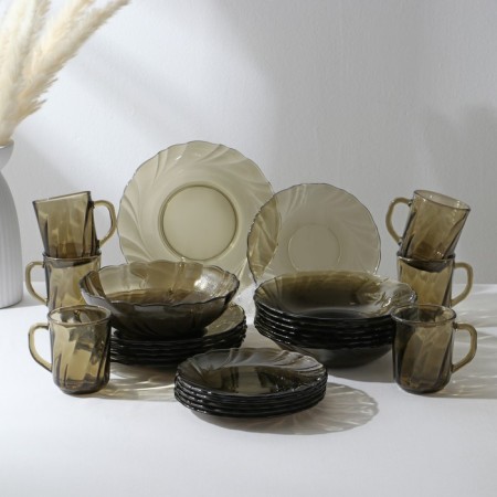 Alta Marea table set 24+1 item, glass, haze