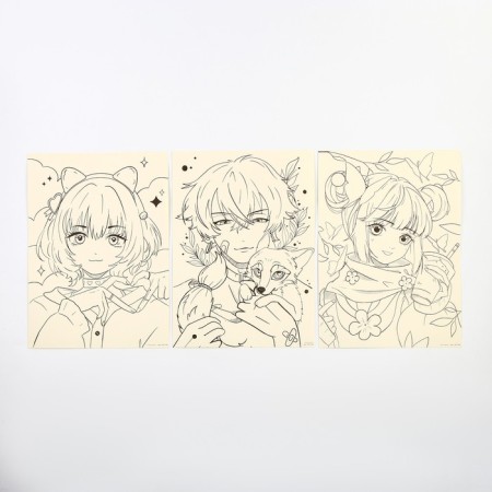 Sketching on the watercolor paper "Anime"-5