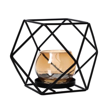 Summary metal, glass per 1 candle "Squares and triangles" 10x15x15 cm-3