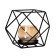 Summary metal, glass per 1 candle "Squares and triangles" 10x15x15 cm