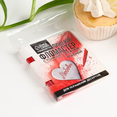 The food felt -tip pen "Red", to decorate the desserts, 1 pc. X 2 g.-4
