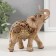 Polystone souvenir "Elephant, flowers and patterns on the blanket" Gold and Bezh 12.5x5x13 cm