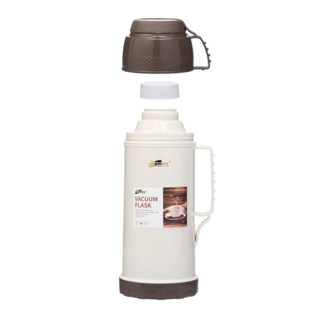 Thermos 1.8 l, with a glass flask, retains heat 12 hours, with a mug, brown-1