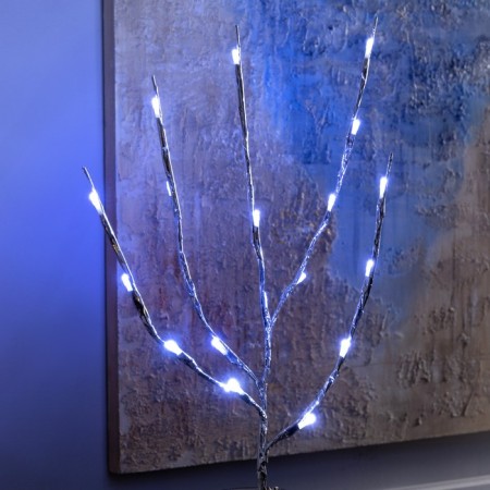 LED branch 70 cm, 20 LED, silver, AAH2 (not in the kit), white glow-1