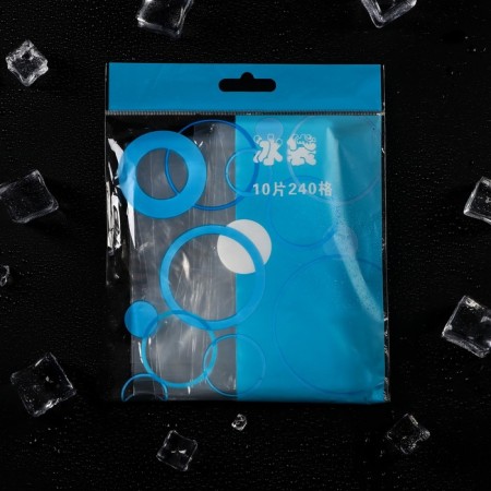 Ice bags, 240 cubes, square, 31 x 18.5 cm