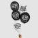 Airy ball for selfie 12 "Adult Birthday", 5 pcs.