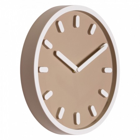 Wall clock, interior "minimal", silent, D-30 cm, beige-1