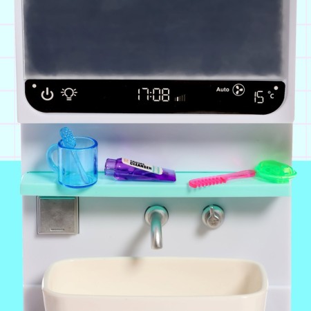 A set of furniture for dolls "Bathroom": a bathroom, decent, dressing room-12