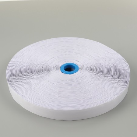 Velcro "loop", on an adhesive basis, 20 mm × 25 ± 1 m, white color-1
