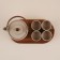 Tea service ceramic SL Home "Stone Forest", 6 items: 4 cups 100 ml, kettle 650 ml, stand 30 × 16 cm