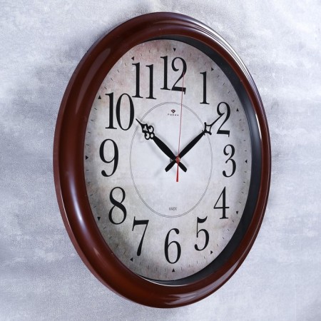 Watch wall, interior "claver", brown, dial 40 cm, 48 cm-4