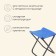 Tourist chair maclay, folding, p. 22x20x25 cm, blue color