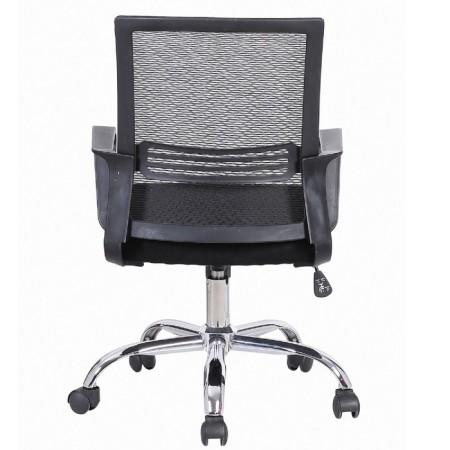 Brabix chair "Daily MG-317", with armrests, chrome, black-4