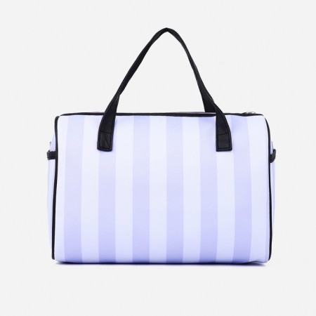 Sports bag with lightning, 2 external pockets, a long belt, lilac/white color-3
