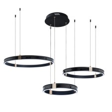 Suspended chandelier Arte Lamp Shine A22222SP-3BK, LED, 203 W, 80x154x140 cm, 10150 lm, remote control, black